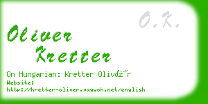oliver kretter business card